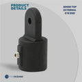 Bimini Top Hardware 7/8" External End Eye, Black Nylon - 4-Pack - FO3845-M4 - Five Oceans