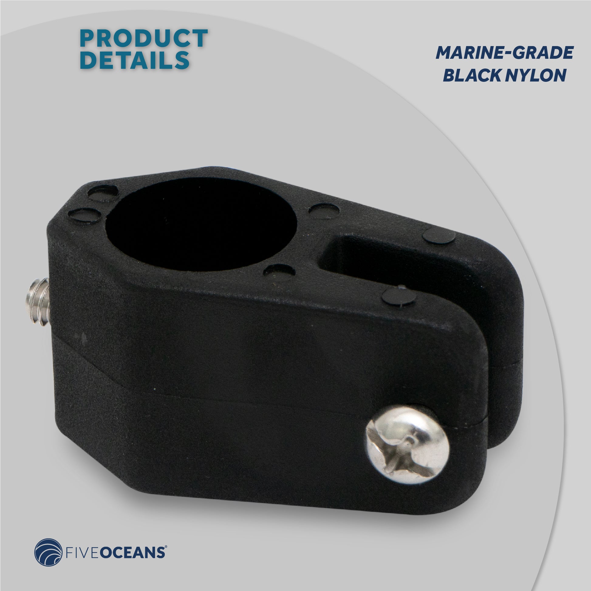 Bimini Top Hardware 7/8" Jaw Slide, Black Nylon - 2-Pack - FO3846-M2 - Five Oceans