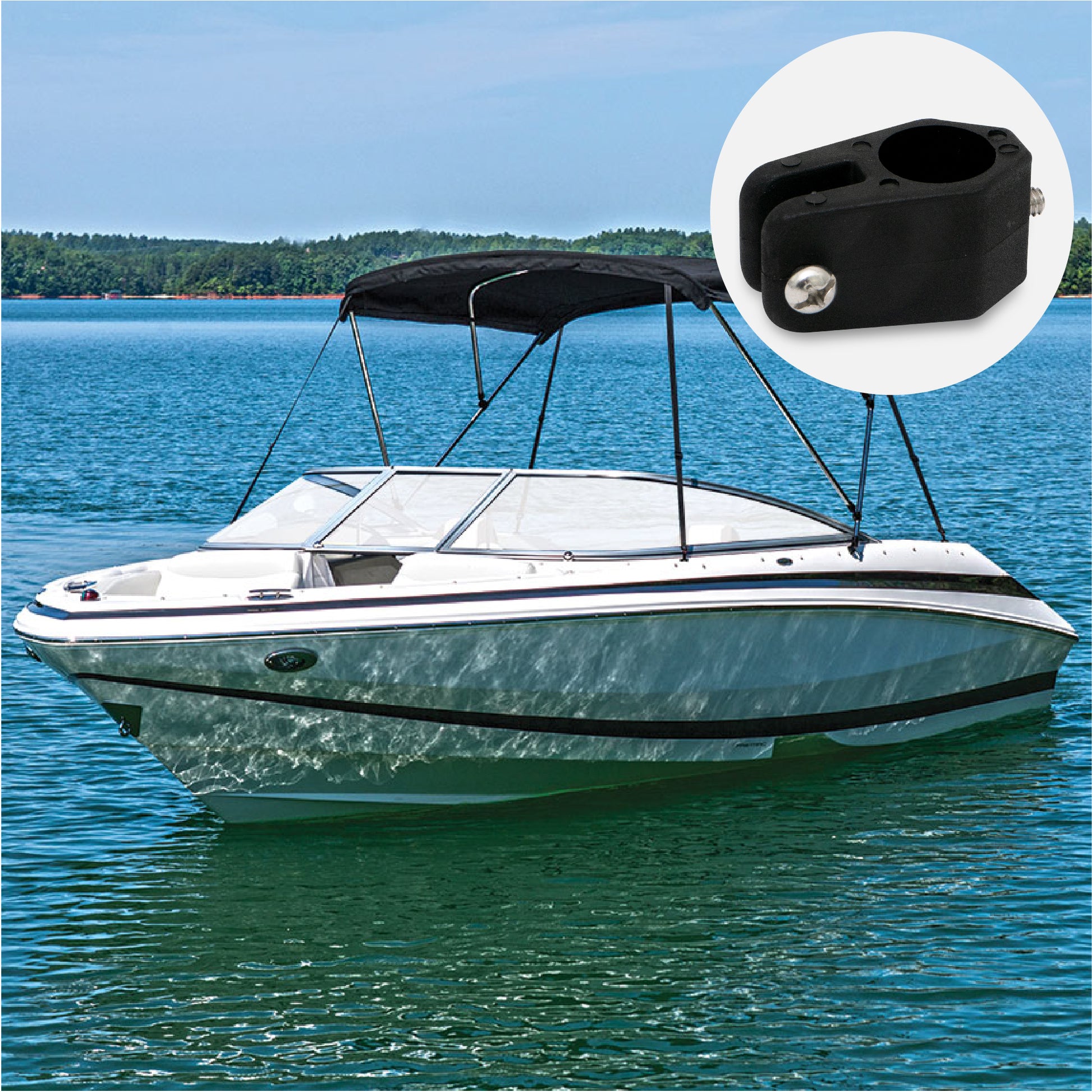 Bimini Top Hardware 7/8" Jaw Slide, Black Nylon - 2-Pack - FO3846-M2 - Five Oceans