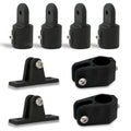 7/8" Tubing - 2-Bow Bimini Top Hardware Set, 8-Piece, Black Nylon - FO3847-C2 - Five Oceans