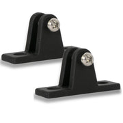 Bimini Top Hardware 90 Degree Deck Hinge with Screw Pin, Black Nylon - 2-Pack - FO3847-M2 - Five Oceans