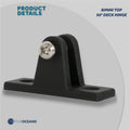 Bimini Top Hardware 90 Degree Deck Hinge with Screw Pin, Black Nylon - 2-Pack - FO3847-M2 - Five Oceans