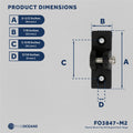 Bimini Top Hardware 90 Degree Deck Hinge with Screw Pin, Black Nylon - 2-Pack - FO3847-M2 - Five Oceans