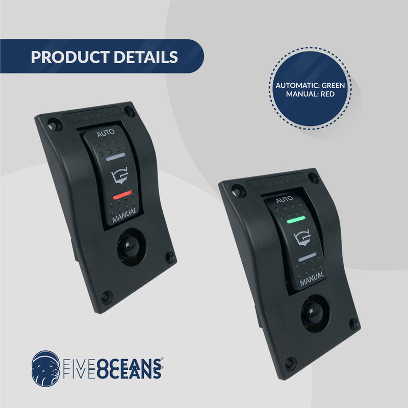Bilge Pump Switch 3-Way Rocker 12-Volts, 2-Pack - FO3851-M2 - Five Oceans