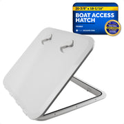 Boat Access Hatch, 20-3/8" x 18-1/16" Recessed Handle Locking System, White - FO3863 - Five Oceans