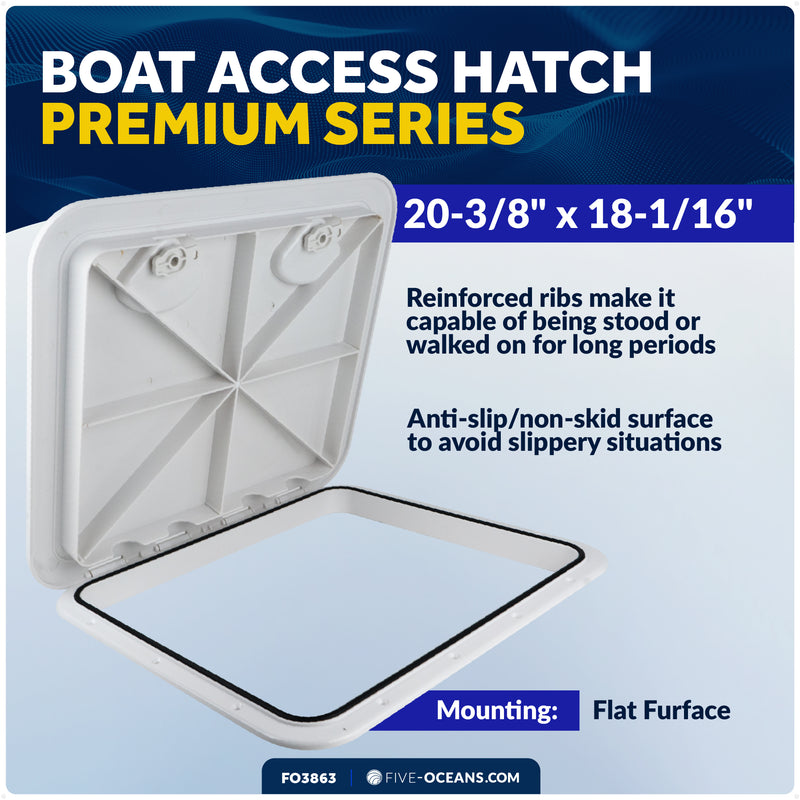 Access Hatch, 20-3/8" x 18-1/16", White - FO3863 - Five Oceans