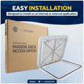 Access Hatch, 20-3/8" x 18-1/16", White - FO3863 - Five Oceans