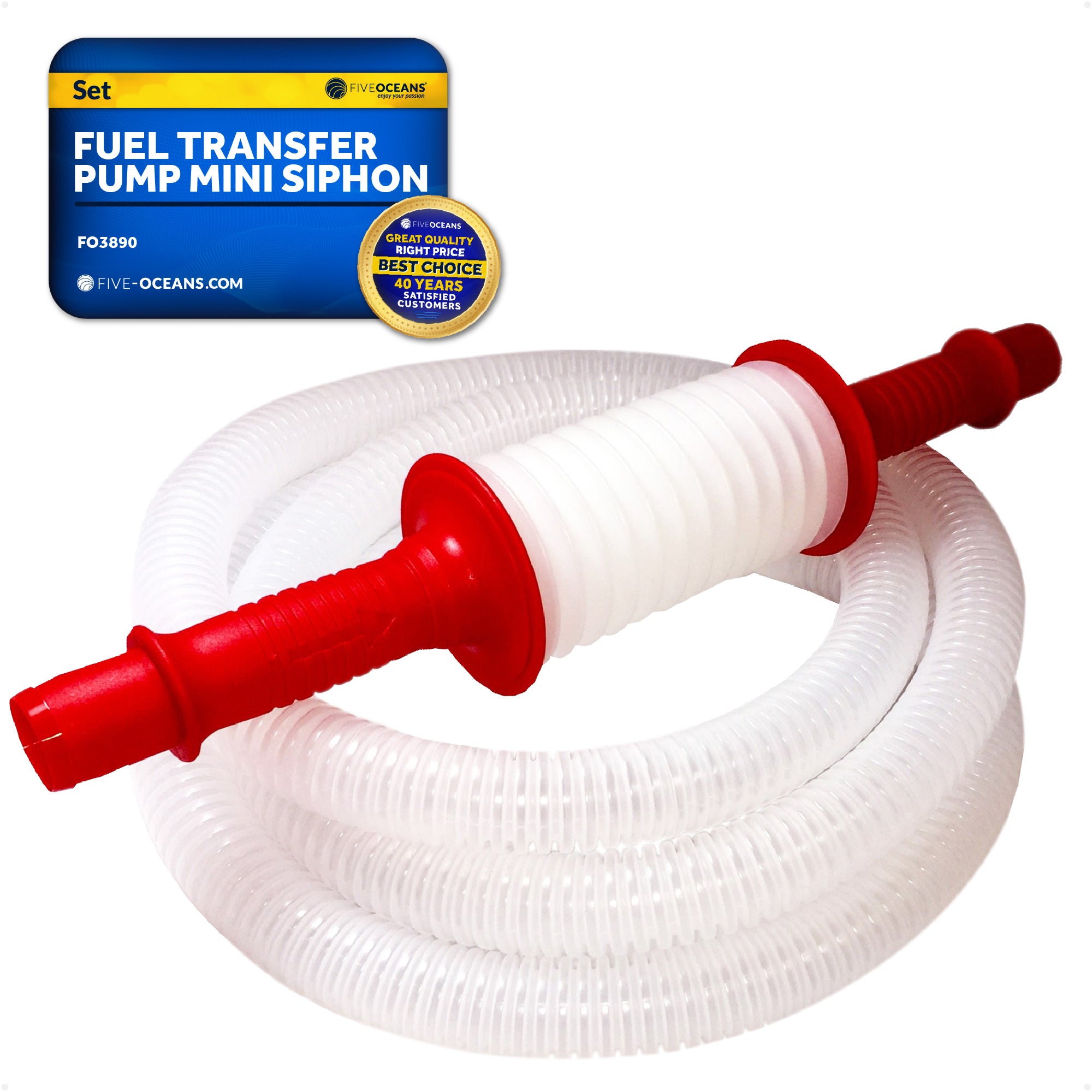 Fuel Transfer Pump Mini Siphon Manual Sucker Set - FO3890