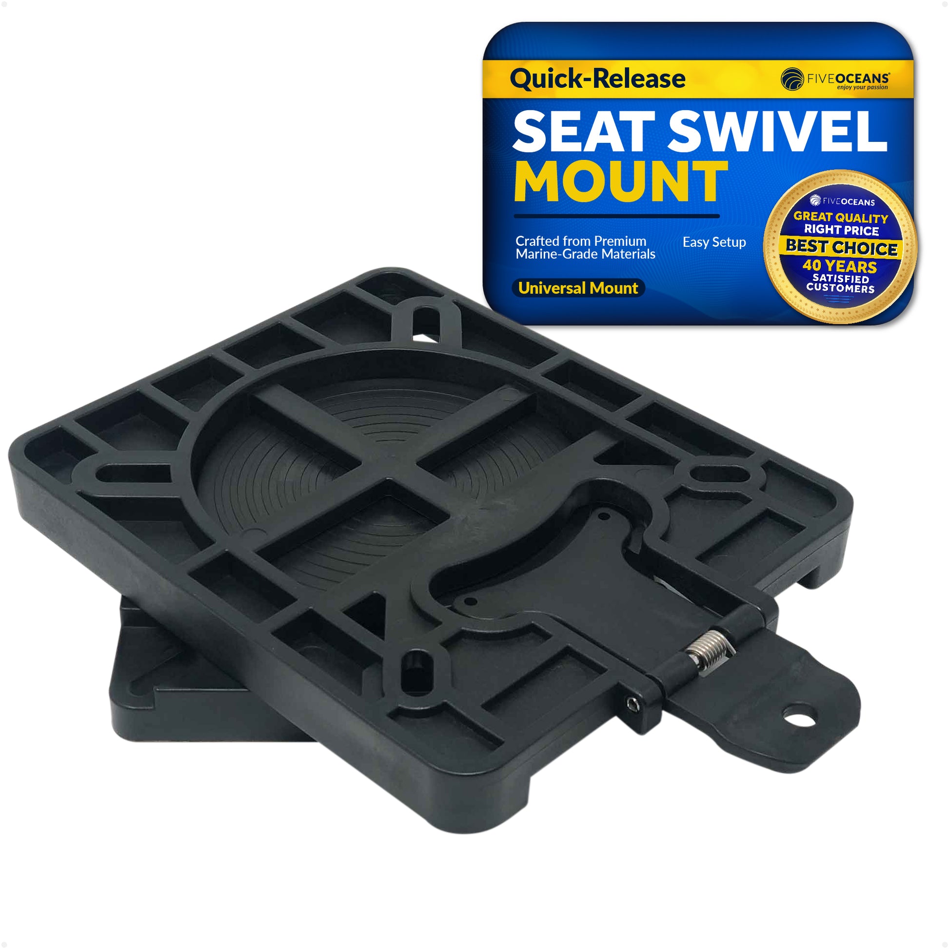 Boat Quick-Release Seat Swivel Mount Removable Bracket - FO3891 - Five Oceans
