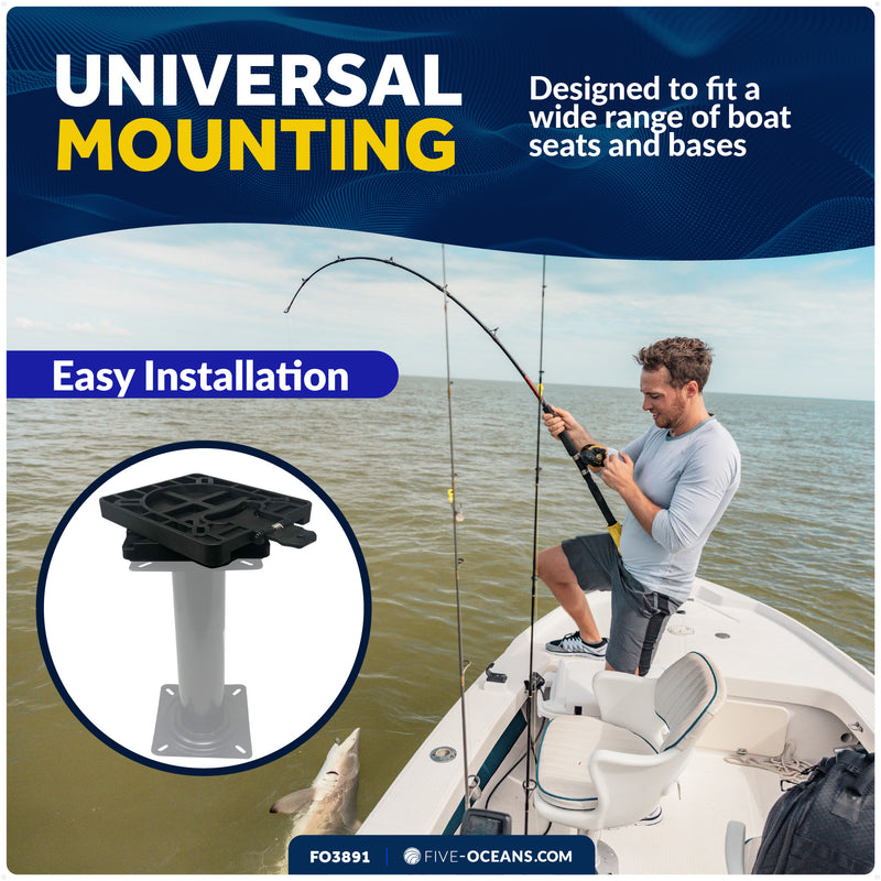 Quick-Release Seat Swivel, 2-Piece Removable, ABS Plastic - FO3891 - Five Oceans