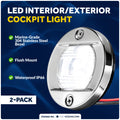 LED Interior/Exterior Cockpit Light, 12V DC, 2-Pack - FO3906-M2 - Five Oceans