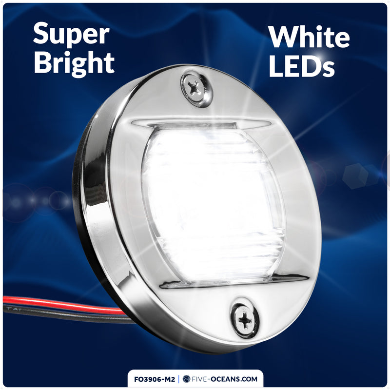 LED Interior/Exterior Cockpit Light, 12V DC, 2-Pack - FO3906-M2 - Five Oceans