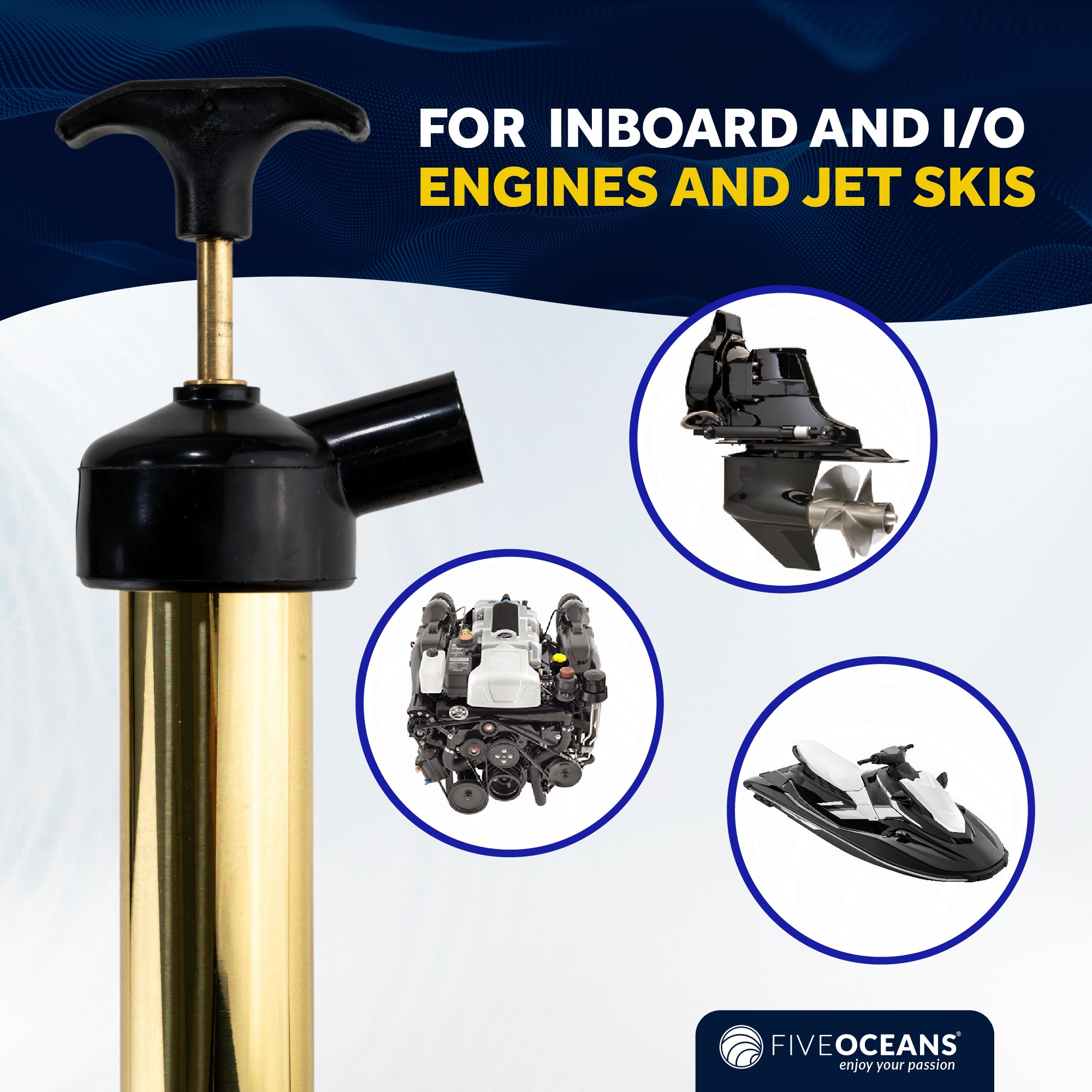 Oil Extractor Pump for Inboard and I/O Engines / Jet Skis - FO3915 - Five Oceans