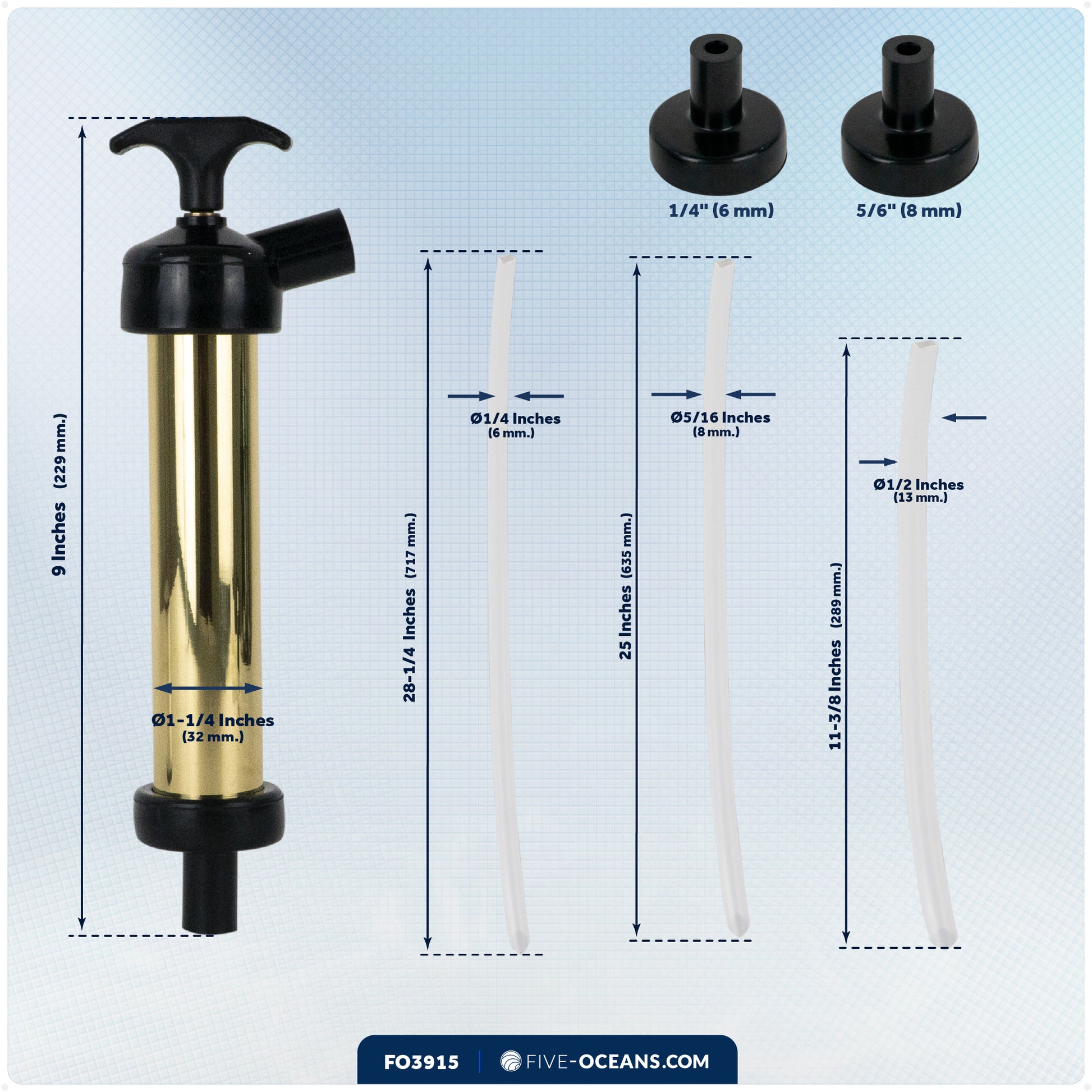 Oil Extractor Pump for Inboard and I/O Engines / Jet Skis - FO3915 - Five Oceans