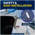 8" Universal Floating Winch Handle, Lock-in Mechanism, Gray & Red, 2-Pack - FO3923-M2 - Five Oceans
