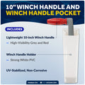 10" Universal Floating Winch Handle with Pocket Set - FO3924-570 - Five Oceans