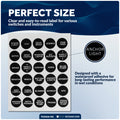 Round Switch Panel Labels, 30 Pieces Per Sheet, 2-Pack - FO3928-M2 - Five Oceans