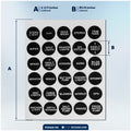Round Switch Panel Labels, 30 Pieces Per Sheet, 2-Pack - FO3928-M2 - Five Oceans