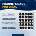 Round Switch Panel Labels, 30 Pieces Per Sheet - FO3928 - Five Oceans