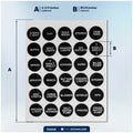 Round Switch Panel Labels, 30 Pieces Per Sheet - FO3928 - Five Oceans