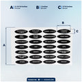 Oval Switch Panel Labels, 28 Pieces Per Sheet, 2-Pack - FO3929-M2 - Five Oceans