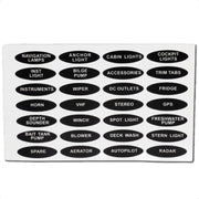 Oval Switch Panel Labels, 28 Pieces Per Sheet - FO3929 - Five Oceans