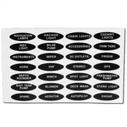 Oval Switch Panel Labels, 28 Pieces Per Sheet - FO3929 - Five Oceans