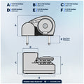 Horizontal Windlass 600W with 100' Stainless Steel Chain - FO3930-4492-M100-KIT - Five Oceans