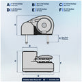 Horizontal Windlass 600W with 125' Stainless Steel Chain - FO3930-4492-M125-KIT - Five Oceans