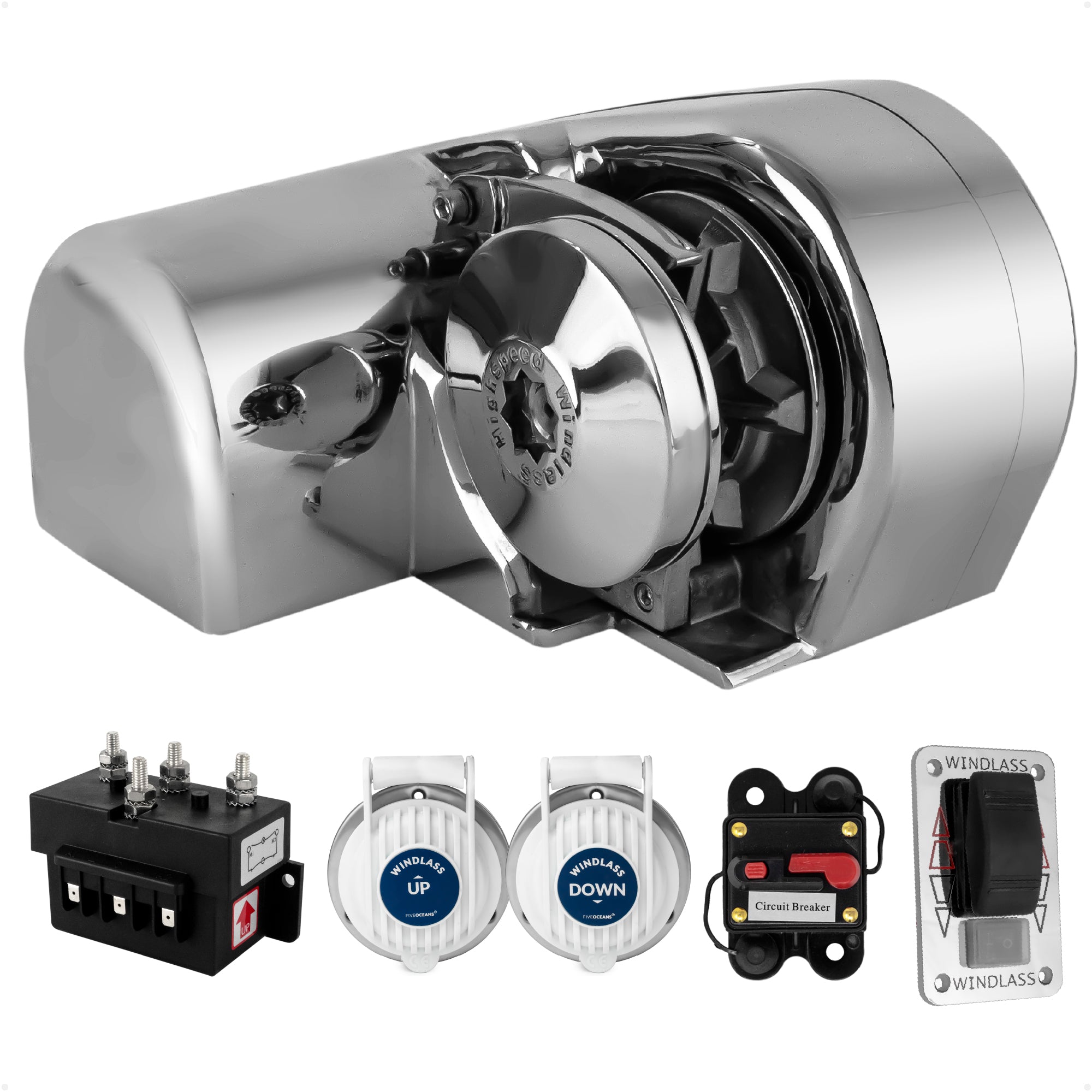 Horizontal Windlass Kit 600W, 12V - Atlantic 600 Series - FO3930 - Five Oceans