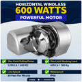 Horizontal Windlass Kit 600W, 12V - Atlantic 600 Series - FO3930 - Five Oceans