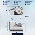Horizontal Windlass Kit 600W, 12V - Atlantic 600 Series - FO3930 - Five Oceans