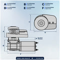 Vertical Windlass 600W with 100' Stainless Steel Chain - FO3931-4492-M100-KIT - Five Oceans