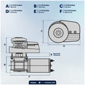 Vertical Windlass Kit 600W, 12V - Pacific 600 Series - FO3931 - Five Oceans