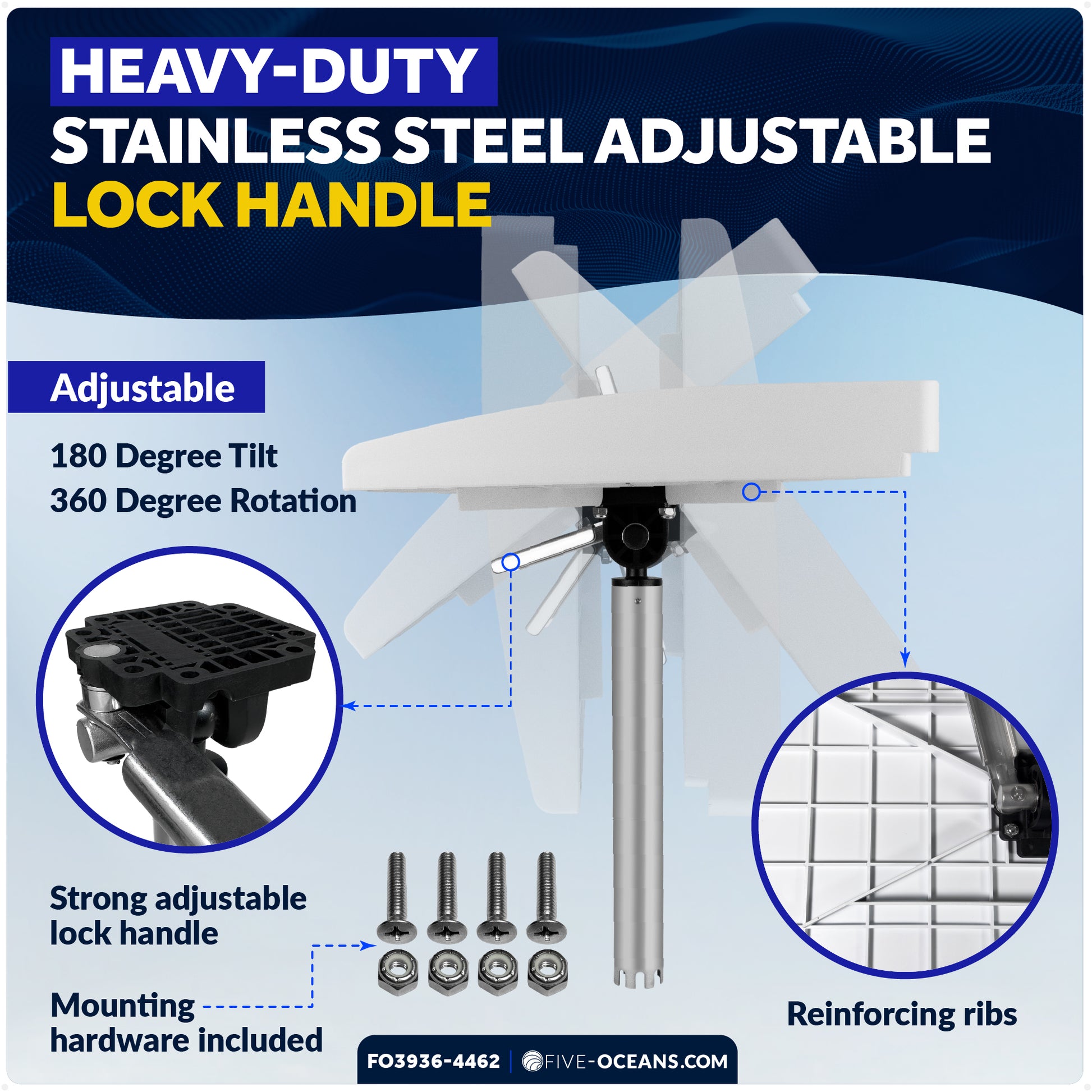 Premium Bait Cutting Board Rod Holder Mount & Stainless Steel Fish Gripper Fishing Set - FO3936-4462 - Five Oceans