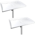 Fish Fillet Table / Cutting Board 20" x 12", Rod Holder Mount, White, 2-Pack - FO3936-M2 - Five Oceans