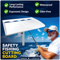 Fish Fillet Table / Cutting Board 20" x 12", Rod Holder Mount, White, 2-Pack - FO3936-M2 - Five Oceans