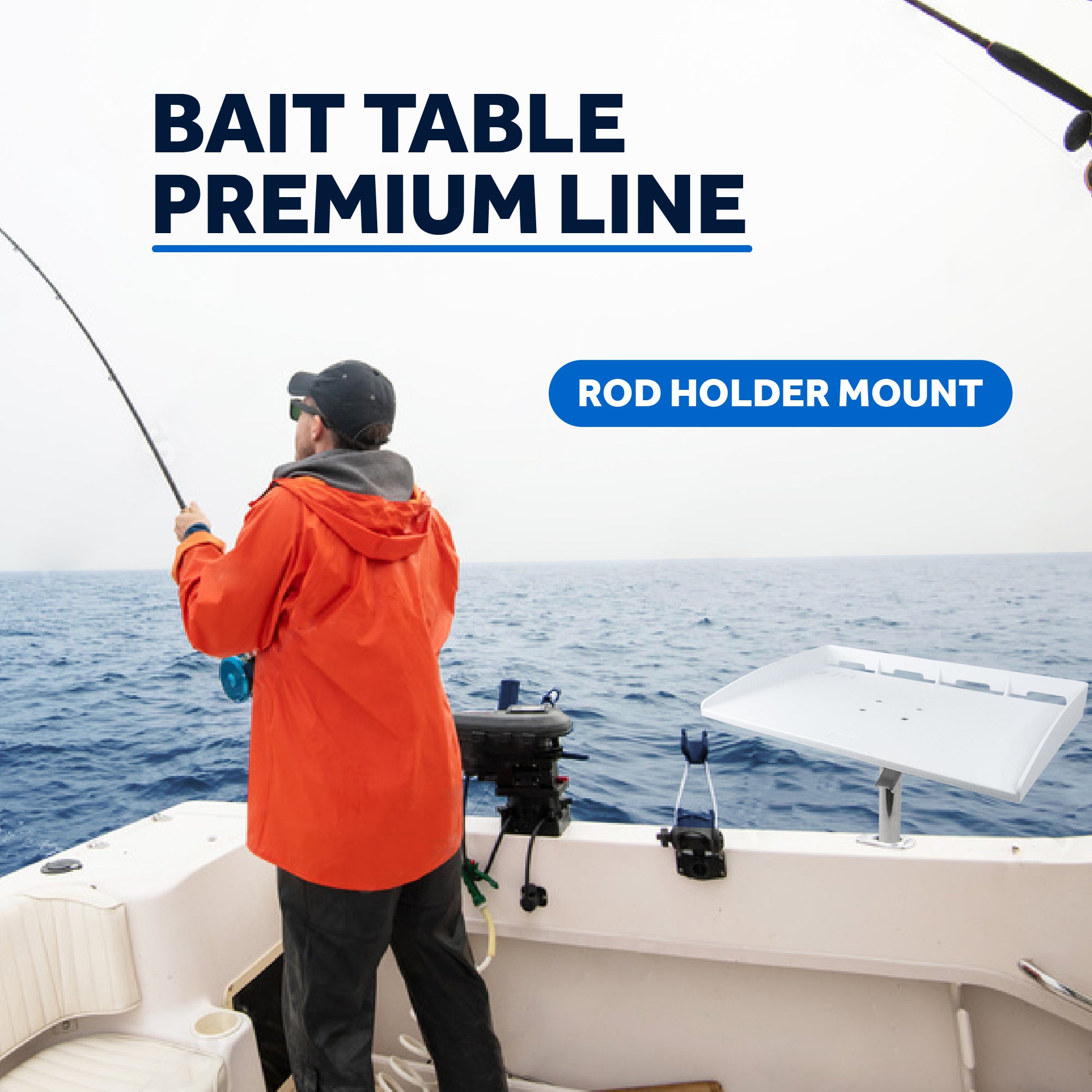 MEDIUM Boat BAIT BOARD Rod Holder Mount Fishing Kinfe Cutting Filleting  Grade