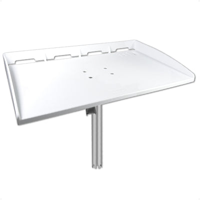 Fish Fillet Table / Cutting Board 20" x 12", Rod Holder Mount, White - FO3936 - Five Oceans