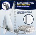 Fluke Anchor Kit - Marine-Grade Galvanized Steel - Five Oceans