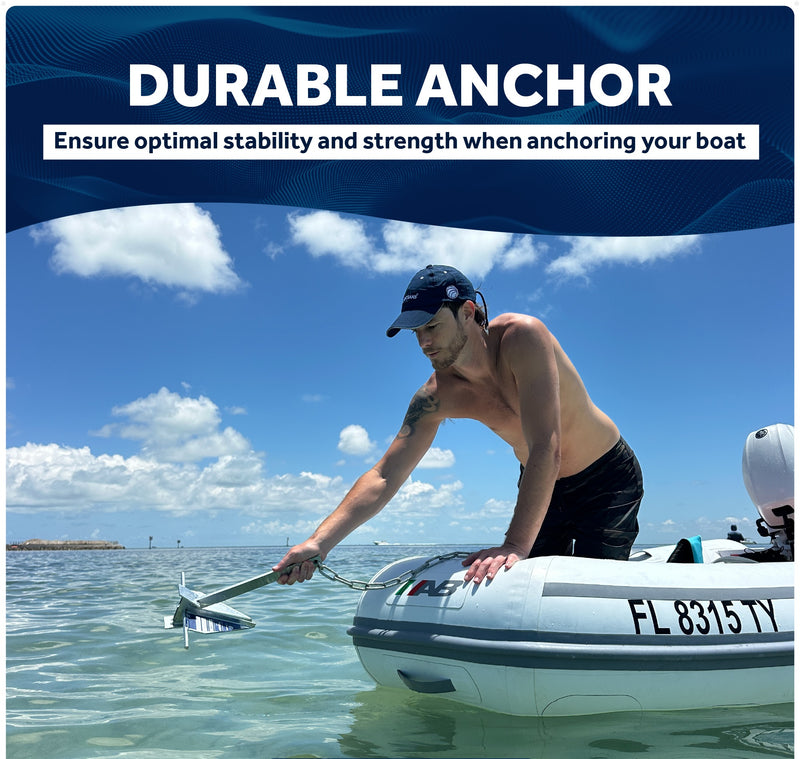 Fluke Anchor - Marine-Grade Galvanized Steel - Five Oceans