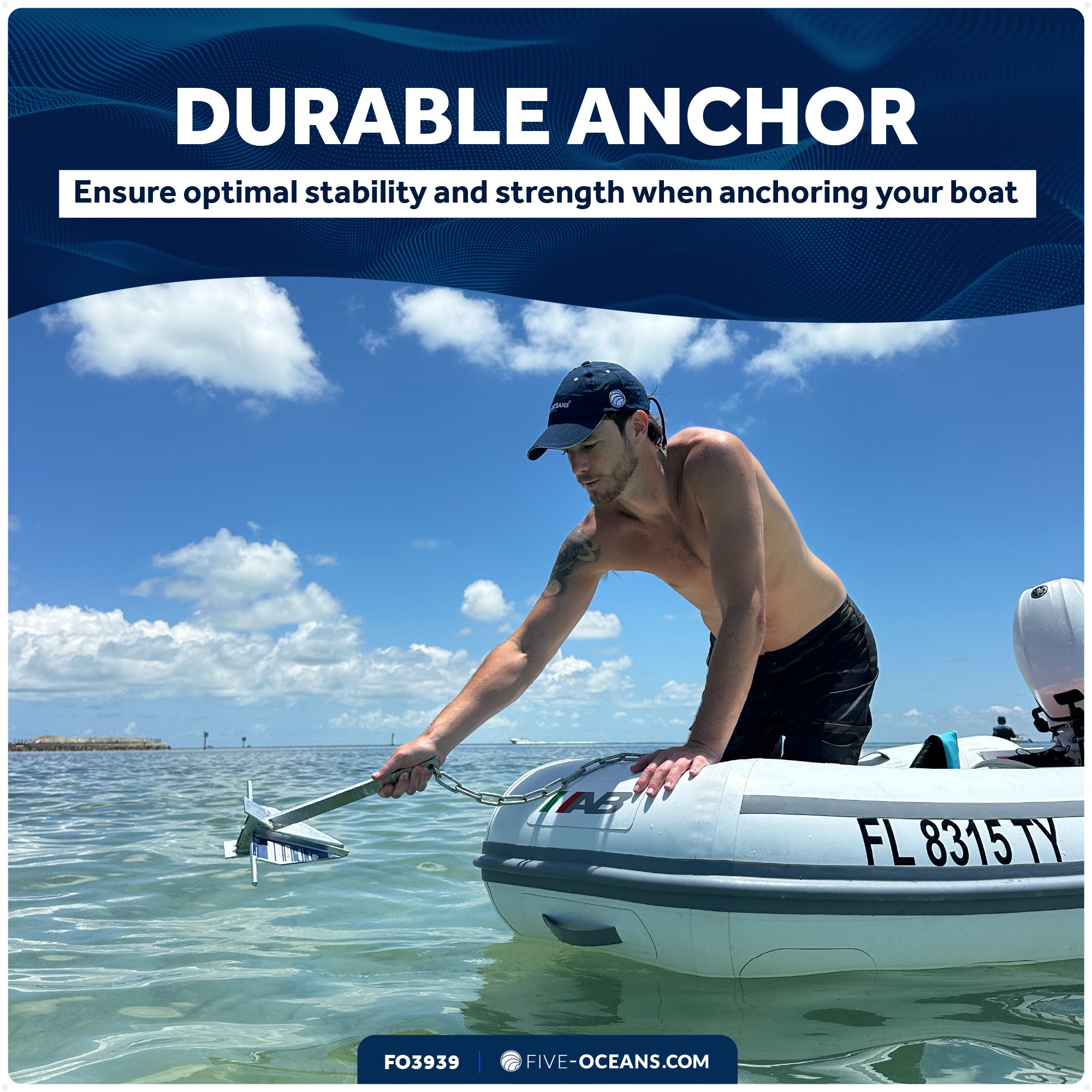 4 Lb Fluke Anchor, Hot Dipped Galvanized Steel - FO3939