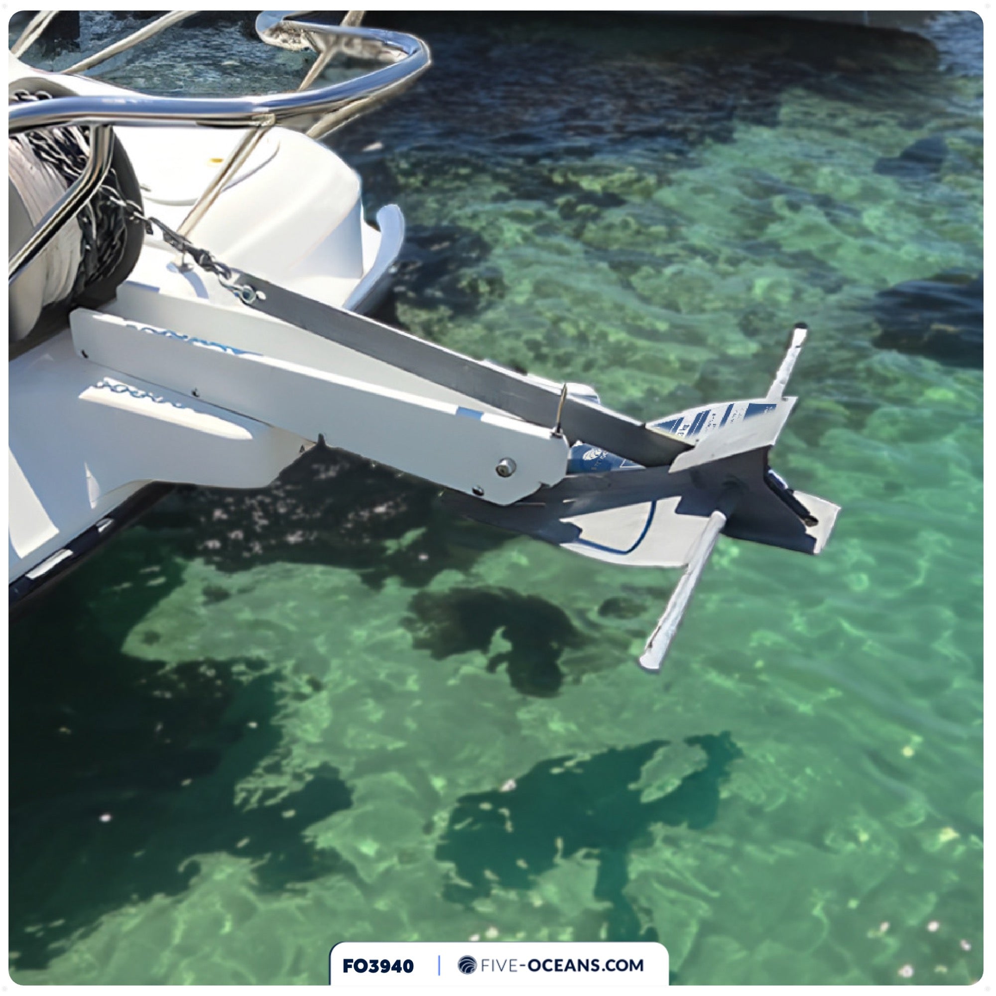 8 Lb Fluke Anchor, Hot Dipped Galvanized Steel - FO3940 - Five Oceans