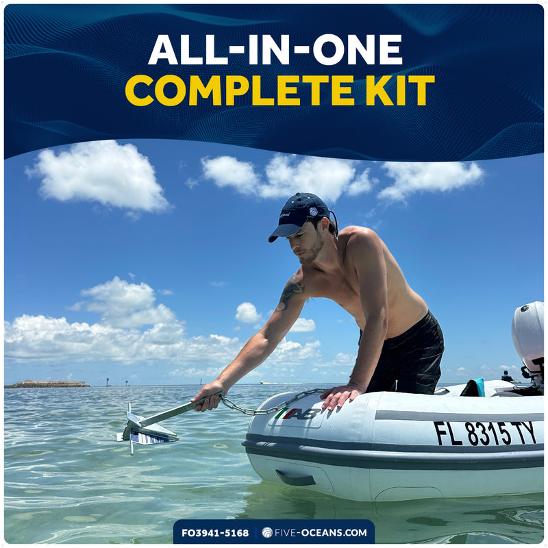 10 lb Fluke Anchor Kit - Hand-Spliced Rope & Chain