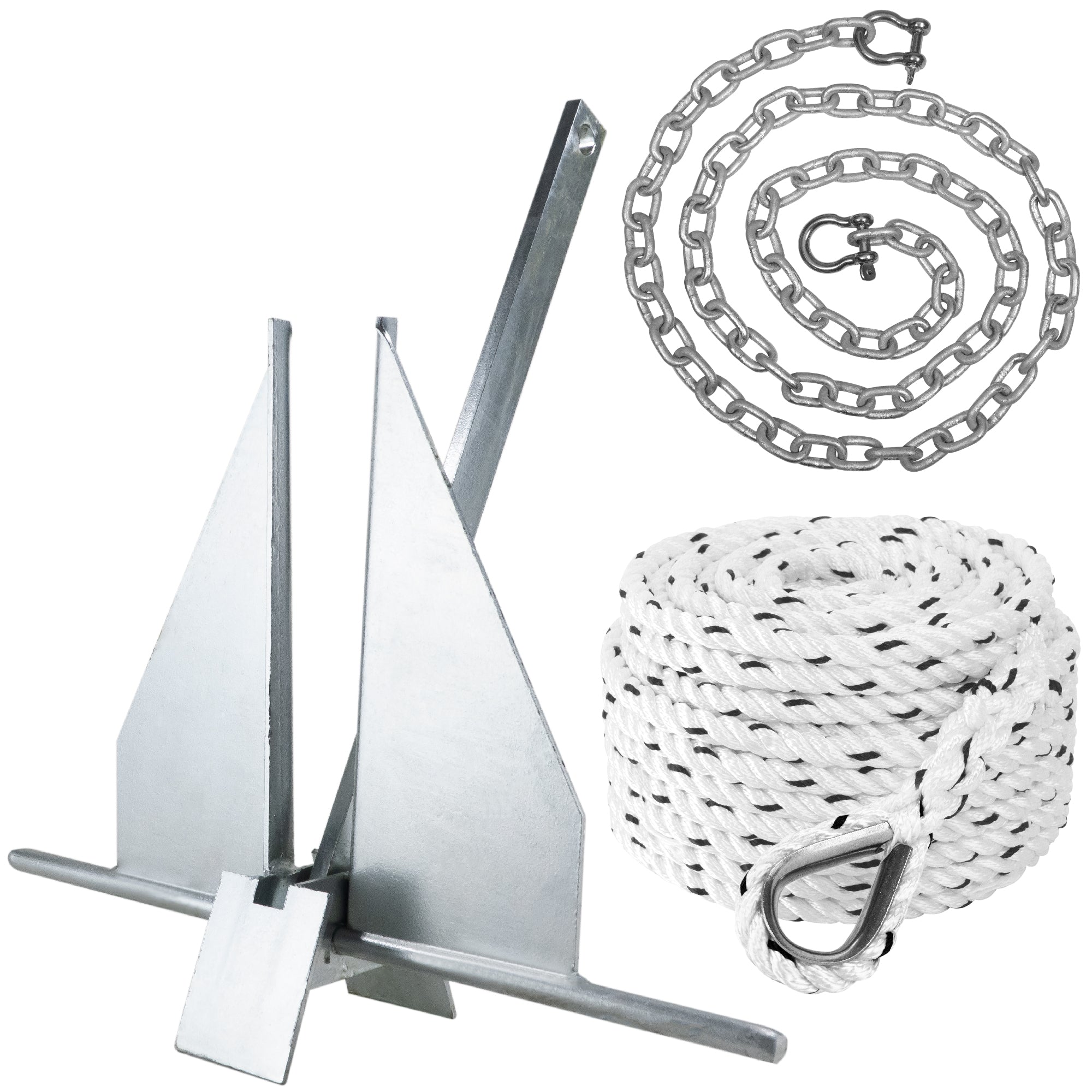 16 Lb. Fluke Anchor Kit - FO3942-4521 - Five Oceans
