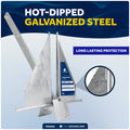 16 Lb. Fluke Anchor, Galvanized Steel - FO3942 - Five Oceans