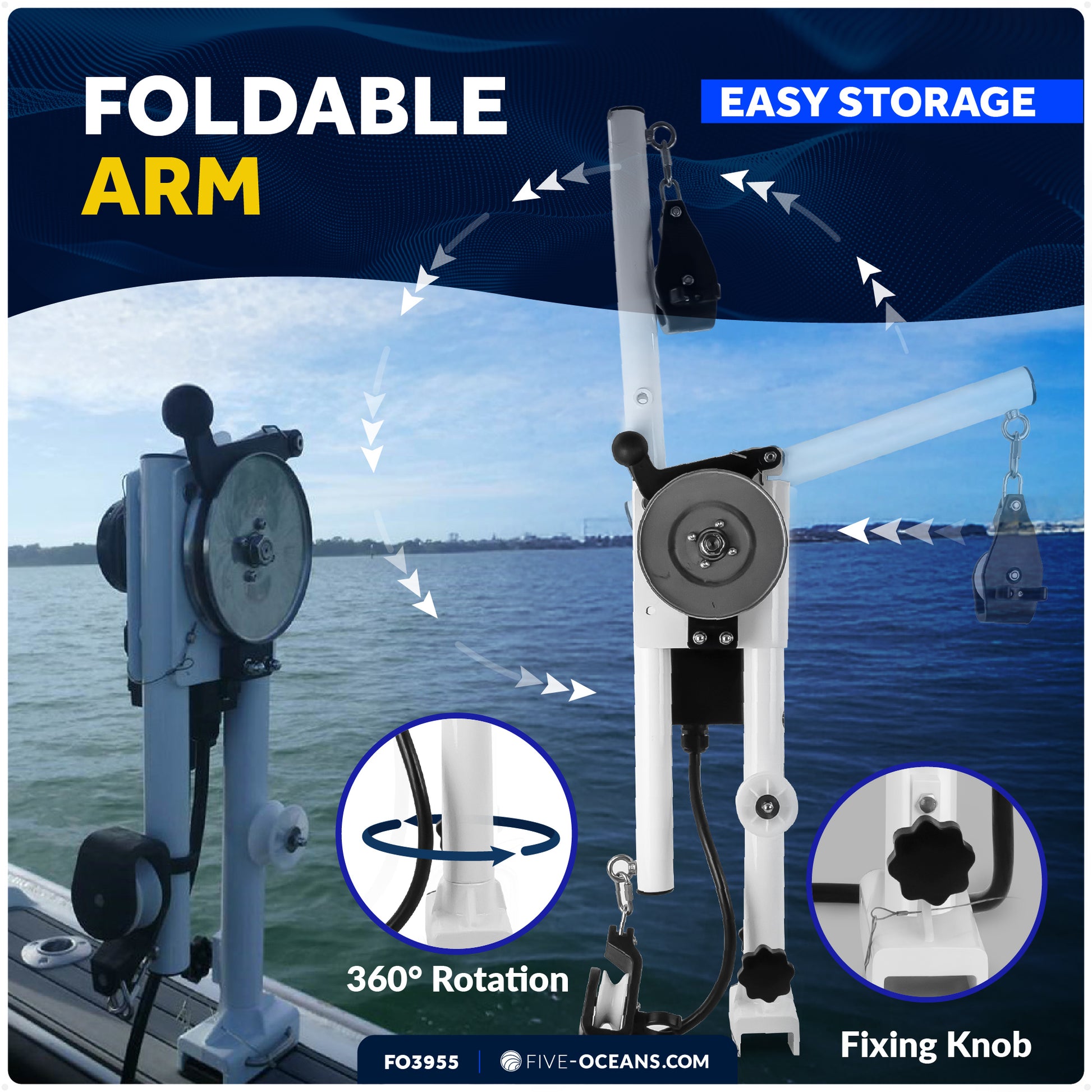 Line Hauler Pot Puller, 900 Watts - FO3955 - Five Oceans