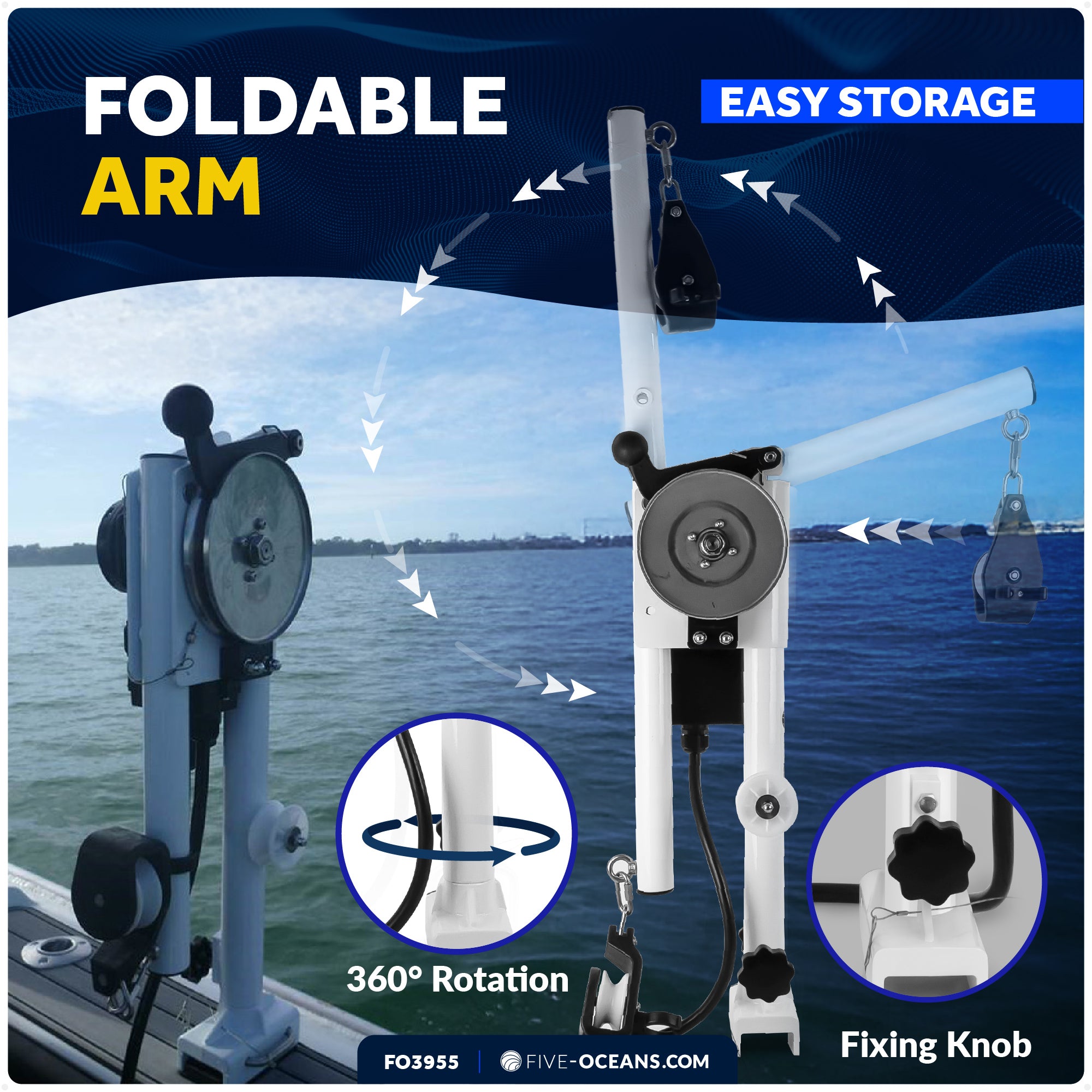 Line Hauler Pot Puller, 900 Watts - FO3955 - Five Oceans
