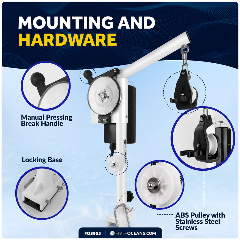 Electric Line Hauler Pot/Trap Puller, 900 Watts, 12V - FO3955 - Five Oceans