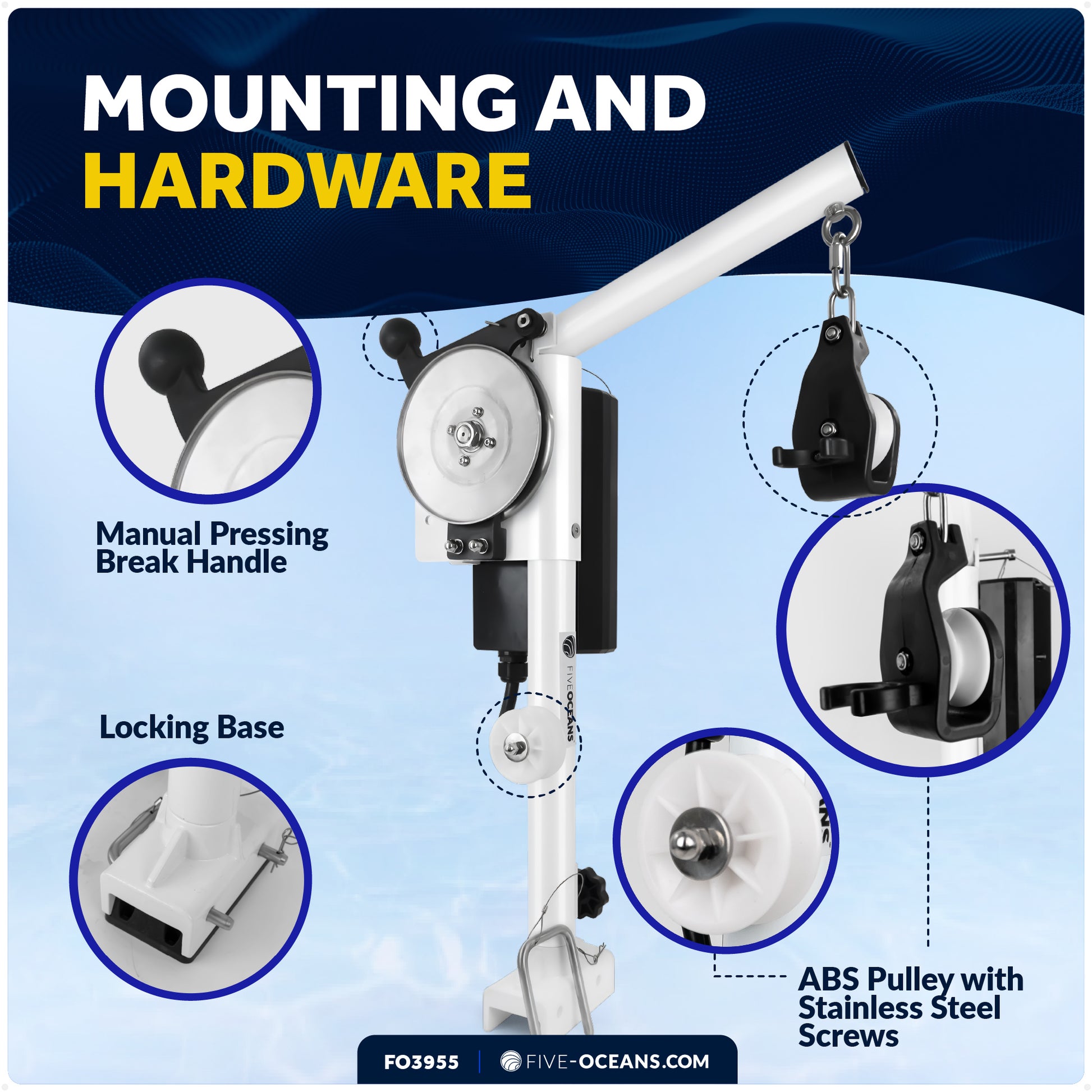 Line Hauler Pot Puller, 900 Watts - FO3955 - Five Oceans